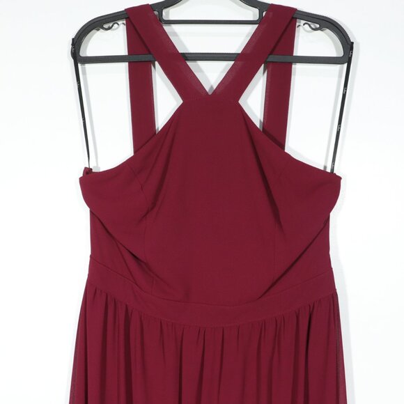 NWOT Lulus Air Of Romance Burgundy Maxi Dress Red Size X-Large - Picture 5 of 16